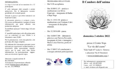 Il Candore dell’Anima / workshop yoga e arte – data da definire inverno 2022